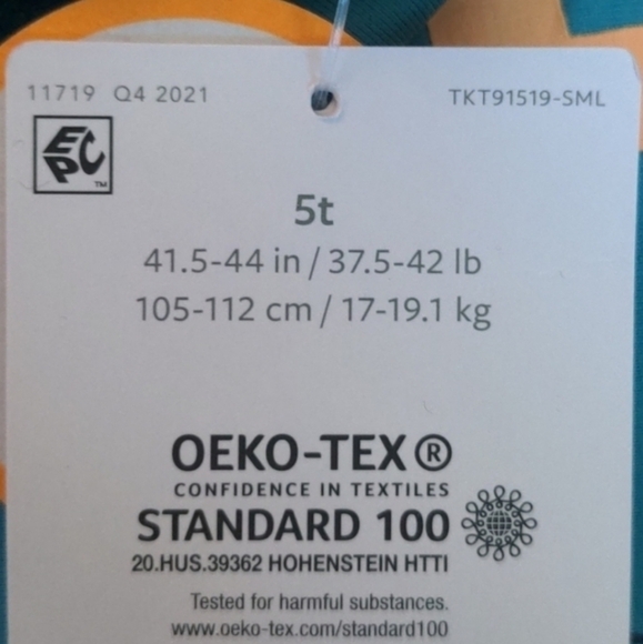 Carter's Orange and Teal Alligator Print Rashguard and Swim Trunks Matching Set - Picture 7 of 7